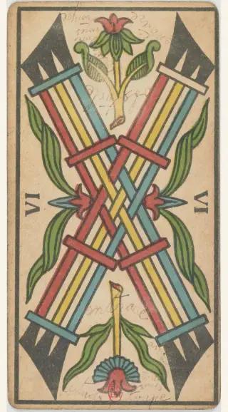 6 de Bâton, The Besançon Tarot