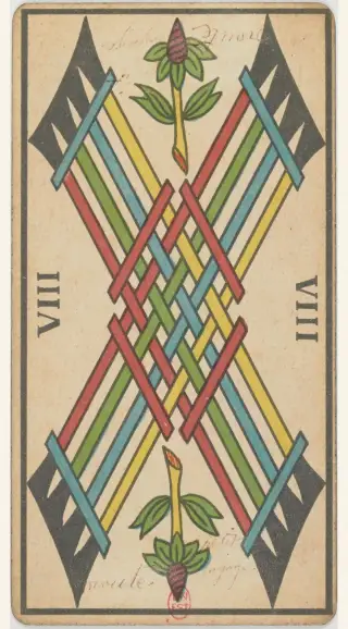 8 de Bâton, The Besançon Tarot