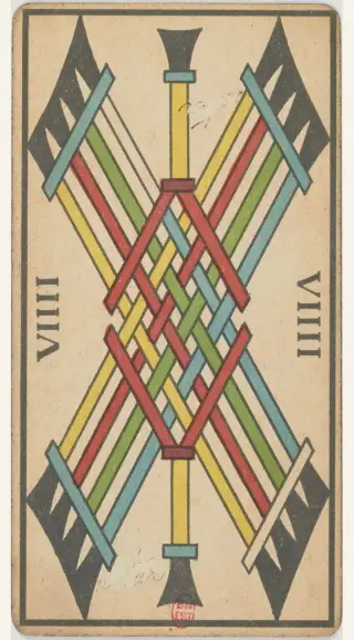 9 de Bâton, The Besançon Tarot