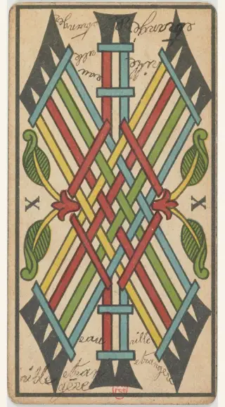 10 de Bâton, The Besançon Tarot