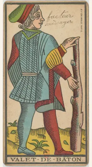 Valet de Bâton, The Besançon Tarot