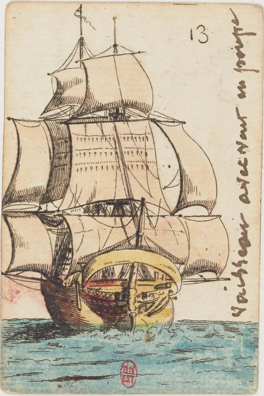 Vaisseau arrivant au port