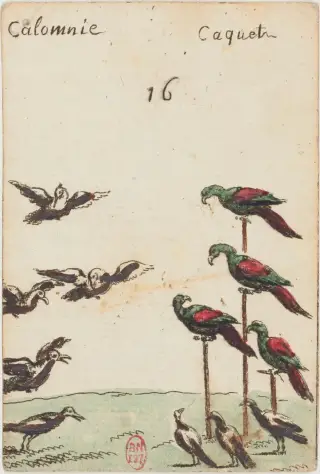 Calomnie, Caquets, The Cartomancie of 1788