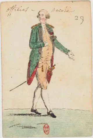 Officier décoré, The Cartomancie of 1788
