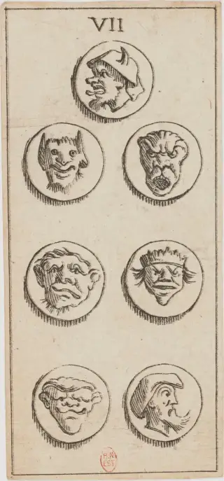 VII di Denari, The Mitelli Tarocchino