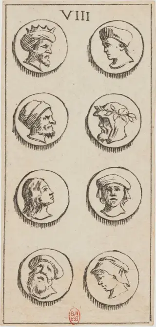 VIII di Denari, The Mitelli Tarocchino