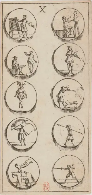X di Denari, The Mitelli Tarocchino