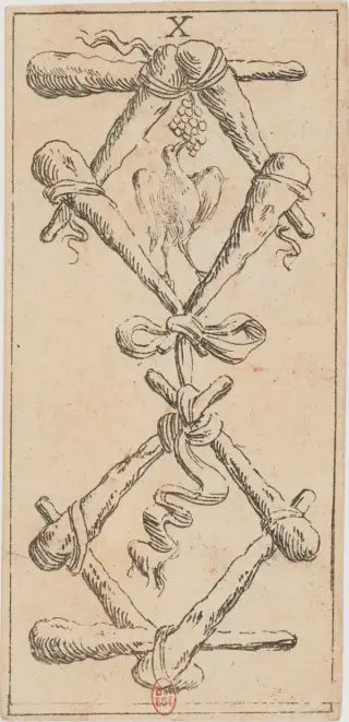 X di Bastoni, The Mitelli Tarocchino