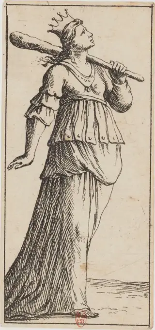 Regina di Bastoni, The Mitelli Tarocchino