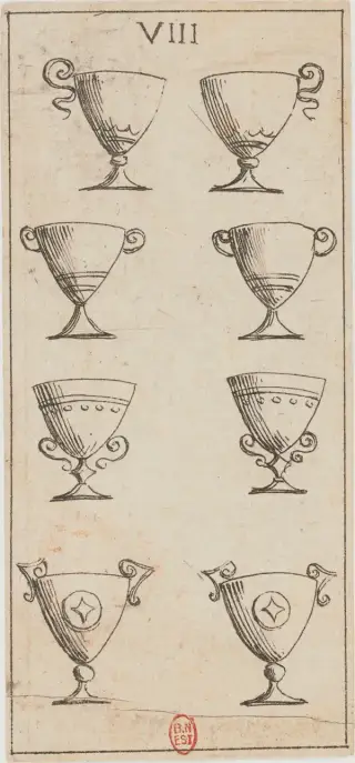 VIII di Coppe, The Mitelli Tarocchino
