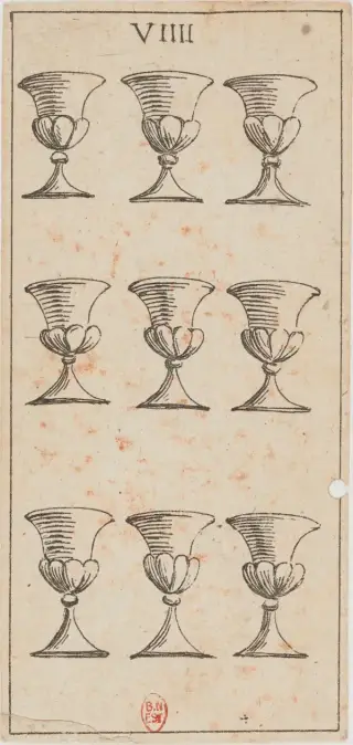 VIIII di Coppe, The Mitelli Tarocchino