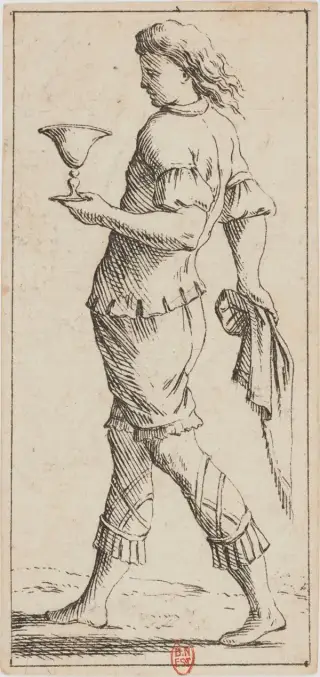 Fante di Coppe, The Mitelli Tarocchino