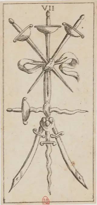 VII di Spade, The Mitelli Tarocchino