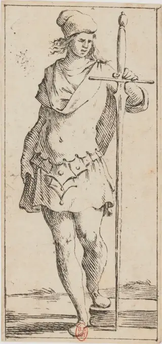 Fante di Spade, The Mitelli Tarocchino