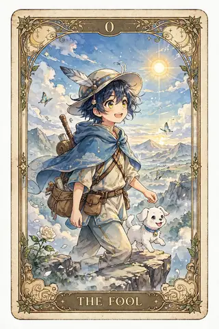 The Fool, Moonlit Wanderer Tarot