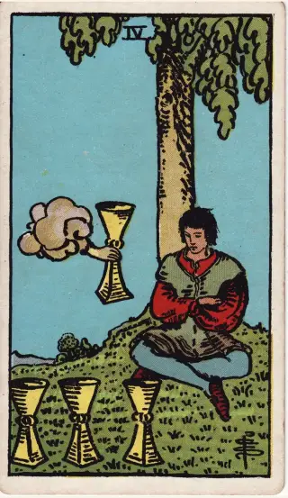 Four of Cups, The Rider-Waite-Smith Tarot