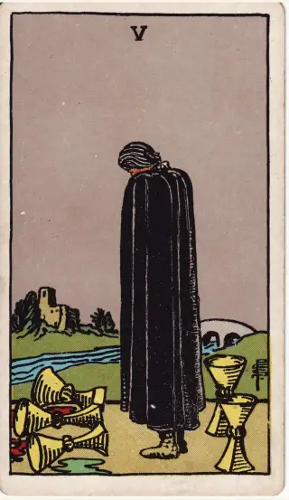 Five of Cups, The Rider-Waite-Smith Tarot