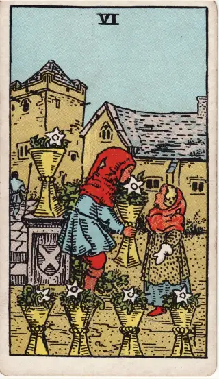 Six of Cups, The Rider-Waite-Smith Tarot