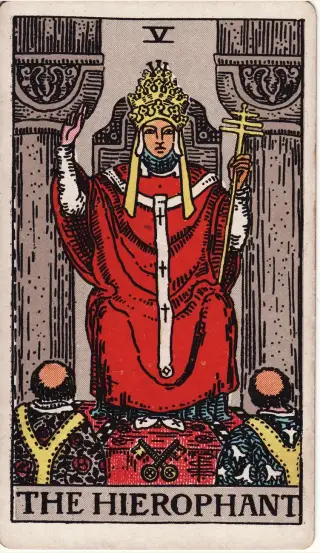 The Hierophant, The Rider-Waite-Smith Tarot