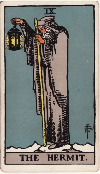 The Hermit, The Rider-Waite-Smith Tarot