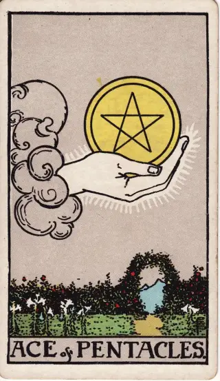 Ace of Pentacles, The Rider-Waite-Smith Tarot