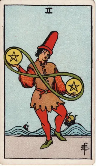 Two of Pentacles, The Rider-Waite-Smith Tarot