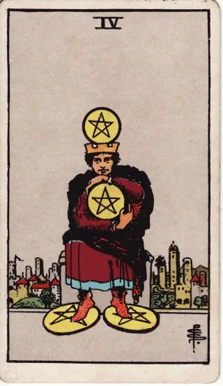 Four of Pentacles, The Rider-Waite-Smith Tarot