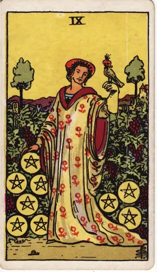 Nine of Pentacles, The Rider-Waite-Smith Tarot