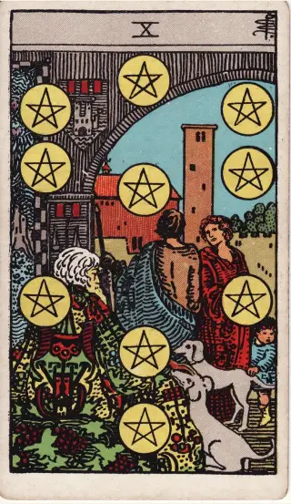 Ten of Pentacles, The Rider-Waite-Smith Tarot