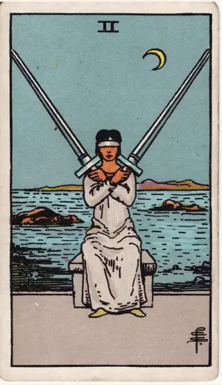 Two of Swords, The Rider-Waite-Smith Tarot