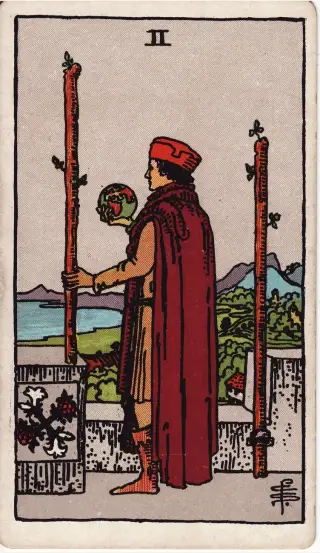 Two of Wands, The Rider-Waite-Smith Tarot