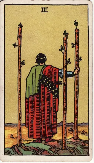 Three of Wands, The Rider-Waite-Smith Tarot