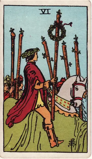 Six of Wands, The Rider-Waite-Smith Tarot