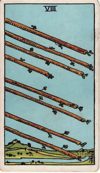 Eight of Wands, The Rider-Waite-Smith Tarot