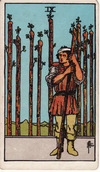 Nine of Wands, The Rider-Waite-Smith Tarot