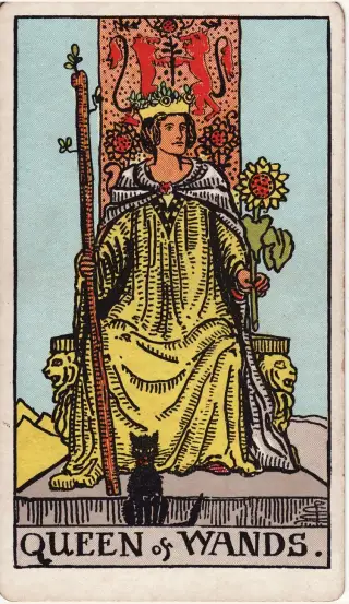 Queen of Wands, The Rider-Waite-Smith Tarot