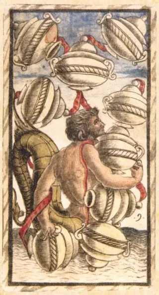 Nine of Cups, The Sola Busca Tarot