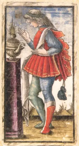 Fante of Cups, The Sola Busca Tarot