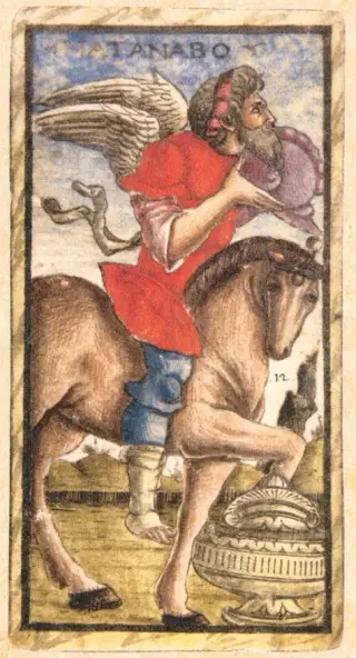 Cavallo of Cups (Natanabo), The Sola Busca Tarot