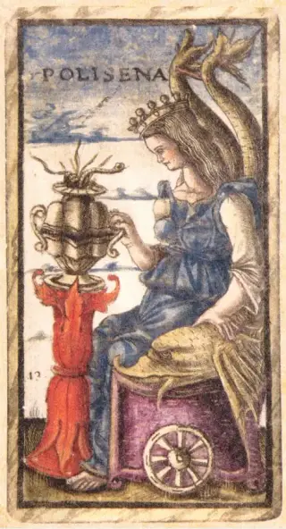 Regina of Cups (Polisena), The Sola Busca Tarot