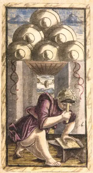 Six of Coins, The Sola Busca Tarot