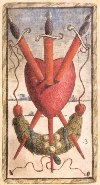 Three of Swords, The Sola Busca Tarot
