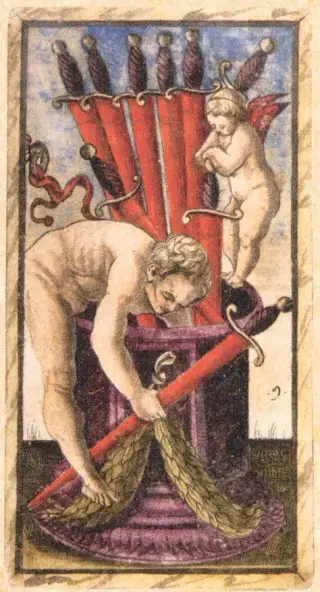 Nine of Swords, The Sola Busca Tarot