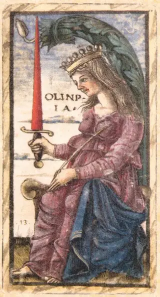 Regina of Swords (Olinpia), The Sola Busca Tarot