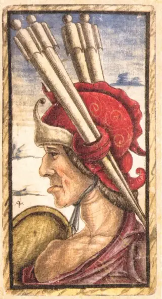 Four of Batons, The Sola Busca Tarot