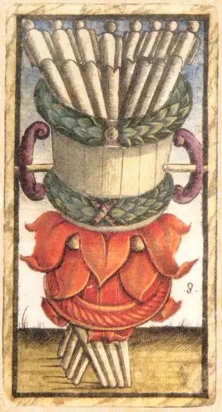 Eight of Batons, The Sola Busca Tarot