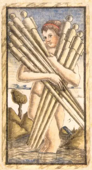 Nine of Batons, The Sola Busca Tarot