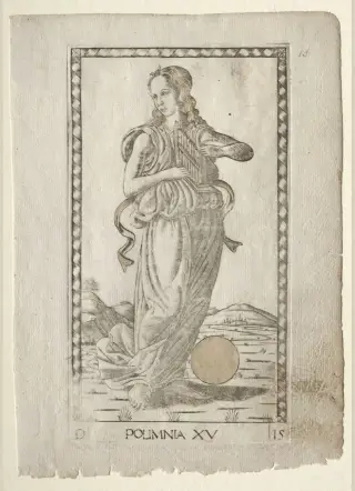 Polimnia, The Mantegna Tarocchi