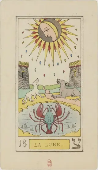 La Lune, The Oswald Wirth Tarot